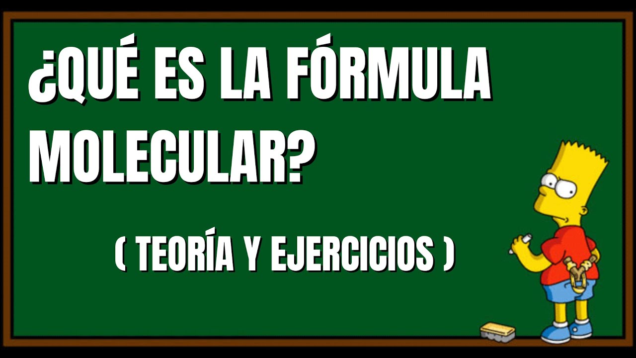 👨&zwj;🔬 &iquest;Qu&eacute; es la F&Oacute;RMULA MOLECULAR ⚗️ de un compuesto qu&iacute;mico y c&oacute;mo se calcula? #quimica