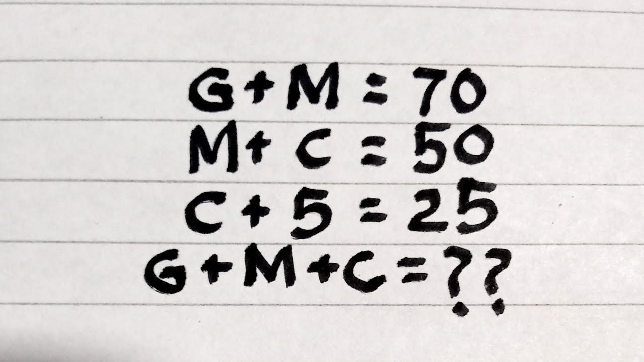 Intelligence test G+M+C=? sukurimba is live!