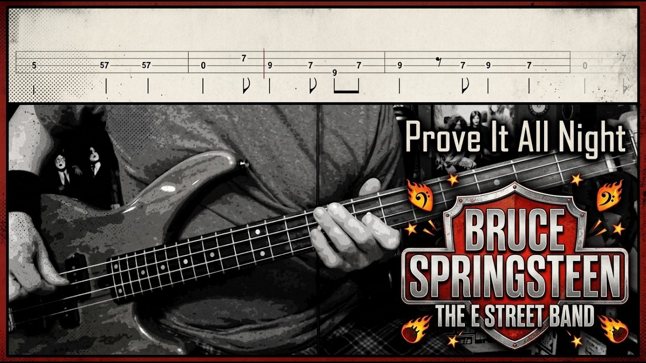 Prove It All Night by Bruce Springsteen - Bass Cover with Tabs Play-Along