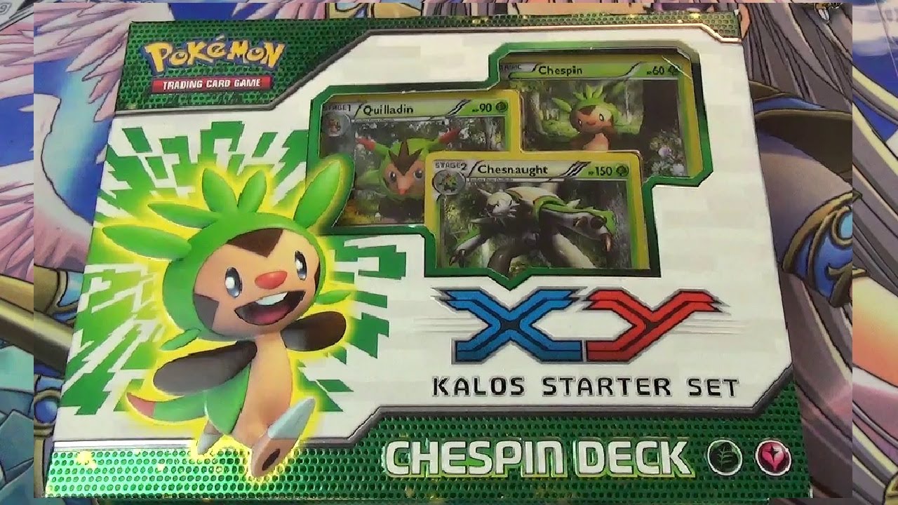 Best Pokemon X and Y Kalos Starter Set Chespin Deck Opening!