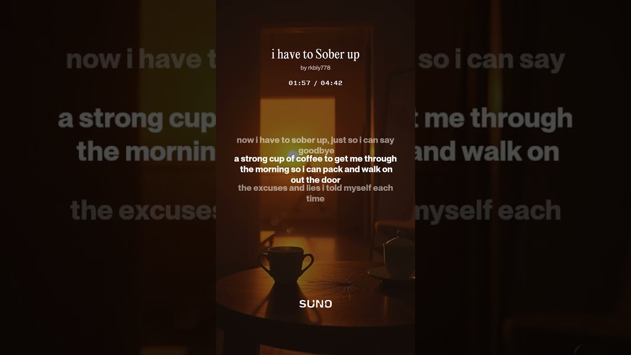 i have to Sober up