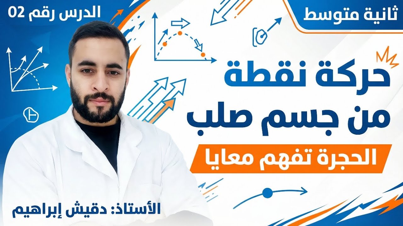 ثانية متوسط الدرس 2 حركة نقطة من جسم صلب مستحيل متفهمش بعد هذا الشرح 🔥