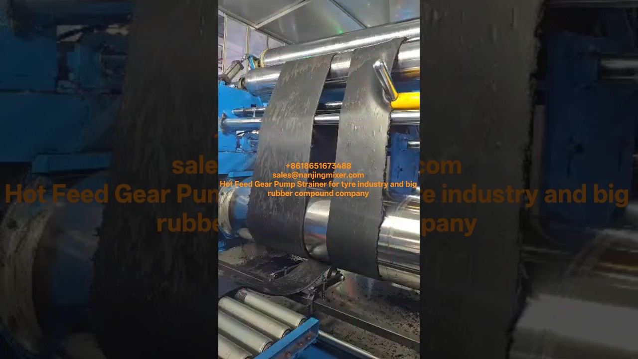 HOT FEED GEAR PUMP RUBBER STRAINER/STRAINING MACHINE  #machine #factory#gearpumpstrainer#straining