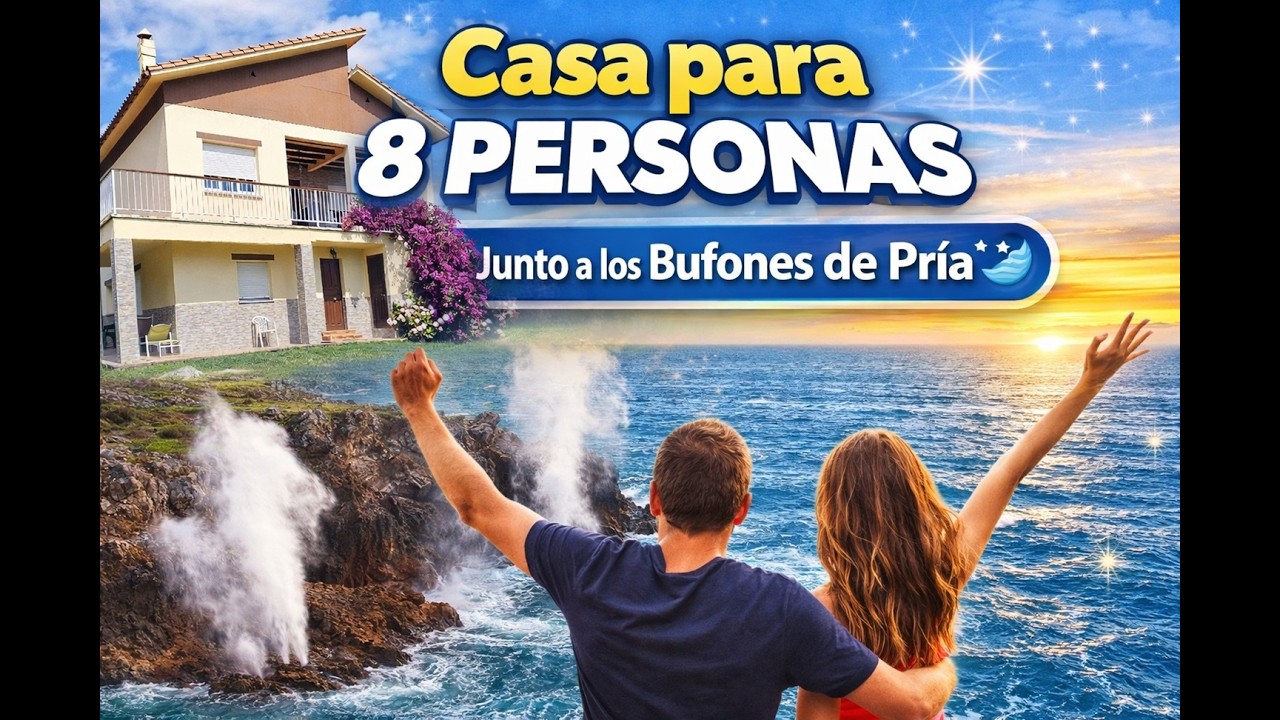 El Cueto del Sella 🌊 Casa para 8 personas junto a los Bufones de Pría | Vistas al Mar en Llanes