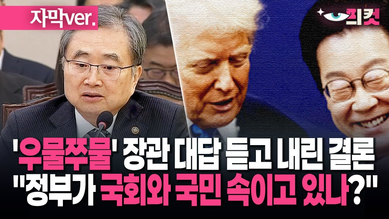 (자막) '우물쭈물' 장관 대답 듣고 내린 결론 