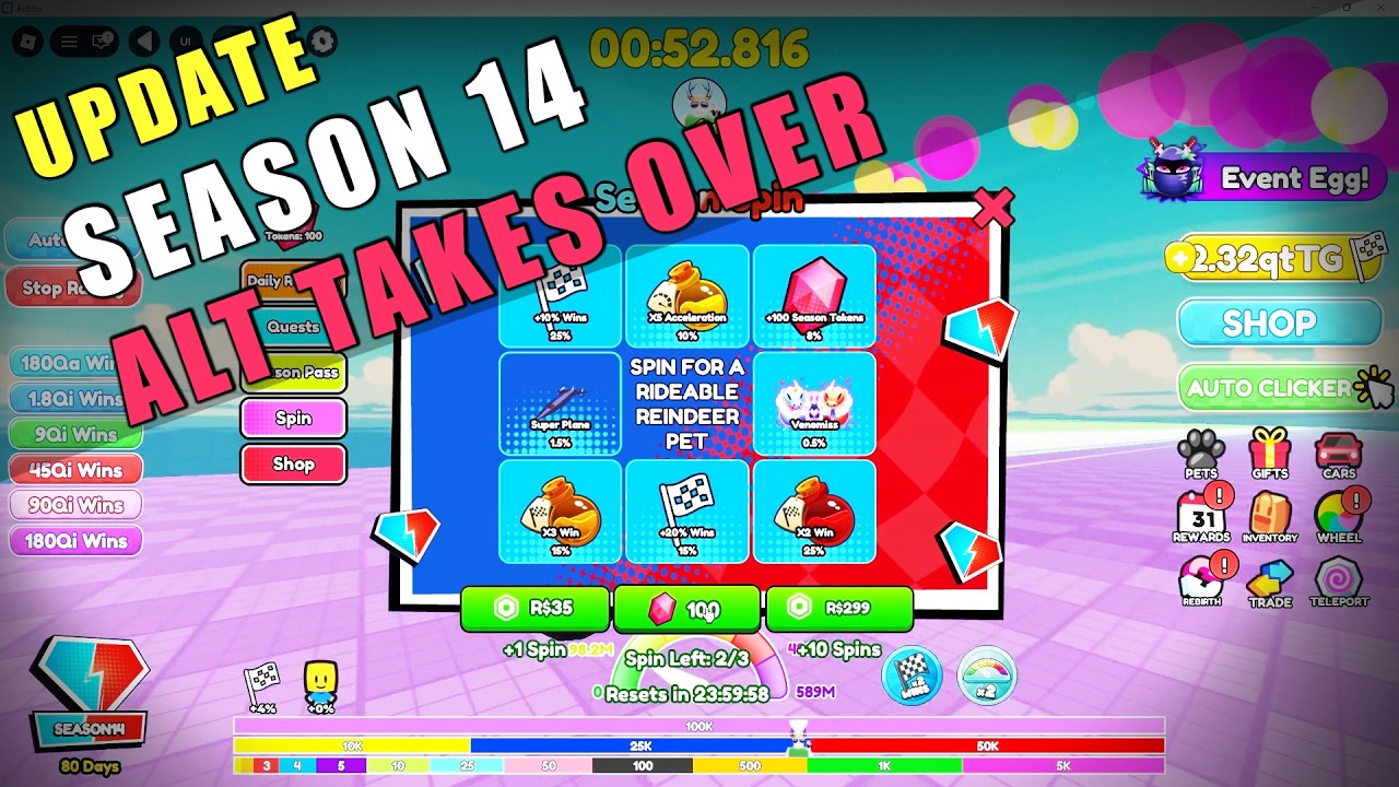 Race Clicker Update Season 14 ALT Takes Over | Roblox