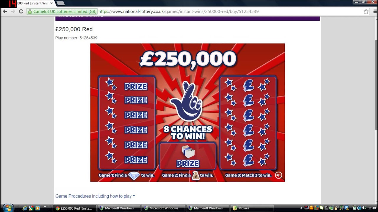 Online Scratchcards from The National Lottery © (1) TASTER VIDEO!!