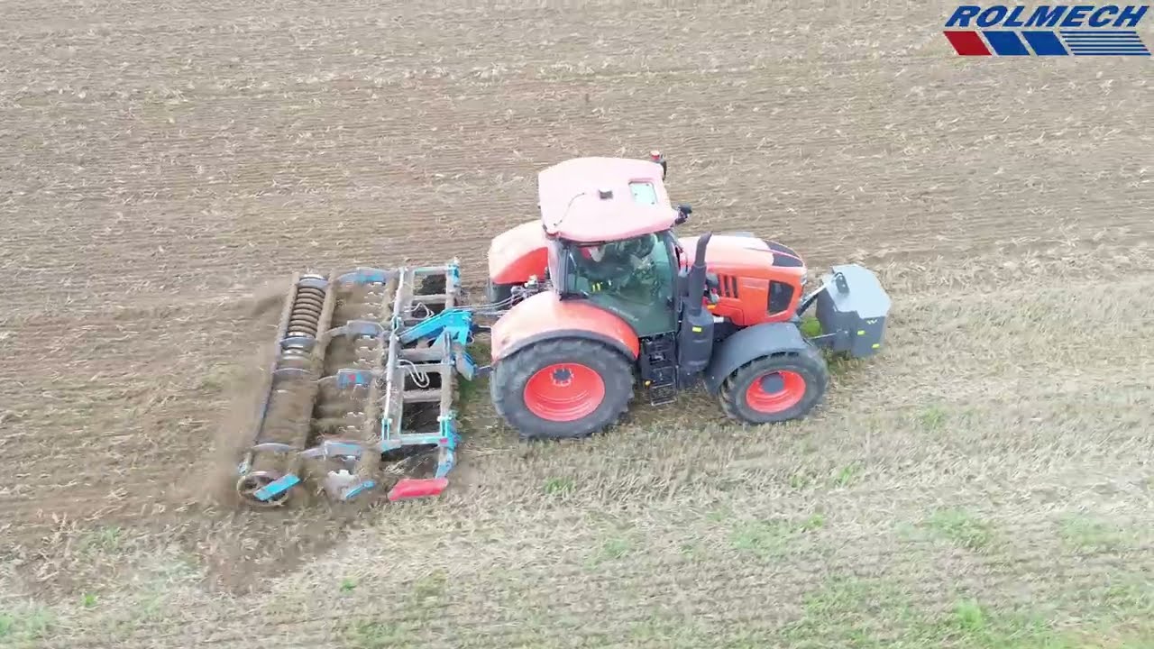 Testy polowe ciągnika Kubota M7-153 Premium KVT - ROLMECH