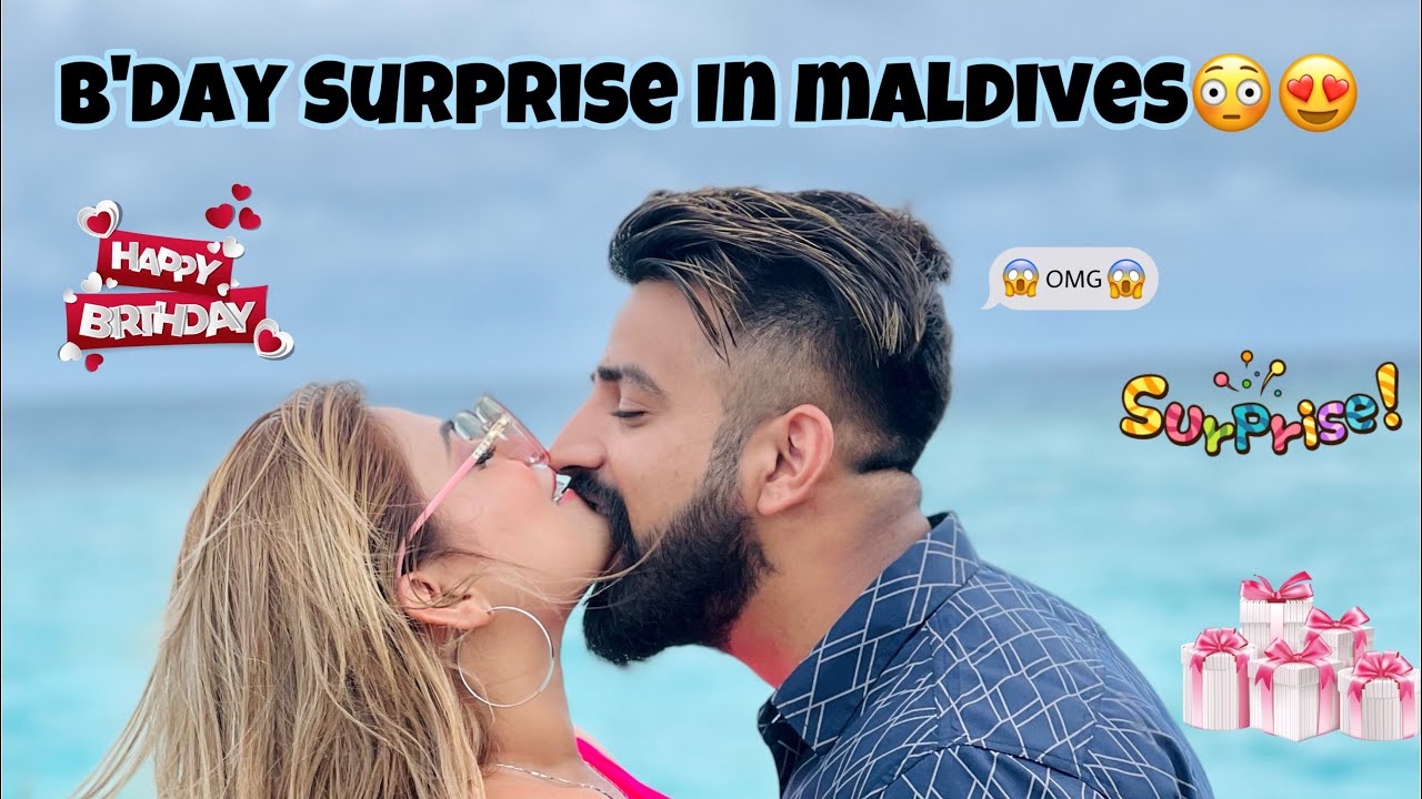 B'day Surprise In Maldives🌊😍 SwatiMonga | RajatBornstar #maldives #birthday #surprise #travelvlog