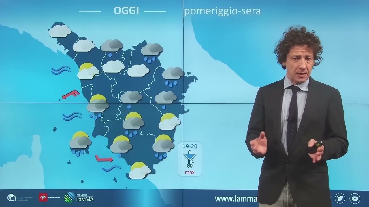 Le condizioni meteo di oggi in Toscana - poche variazioni con piogge insistenti su alto Mugello