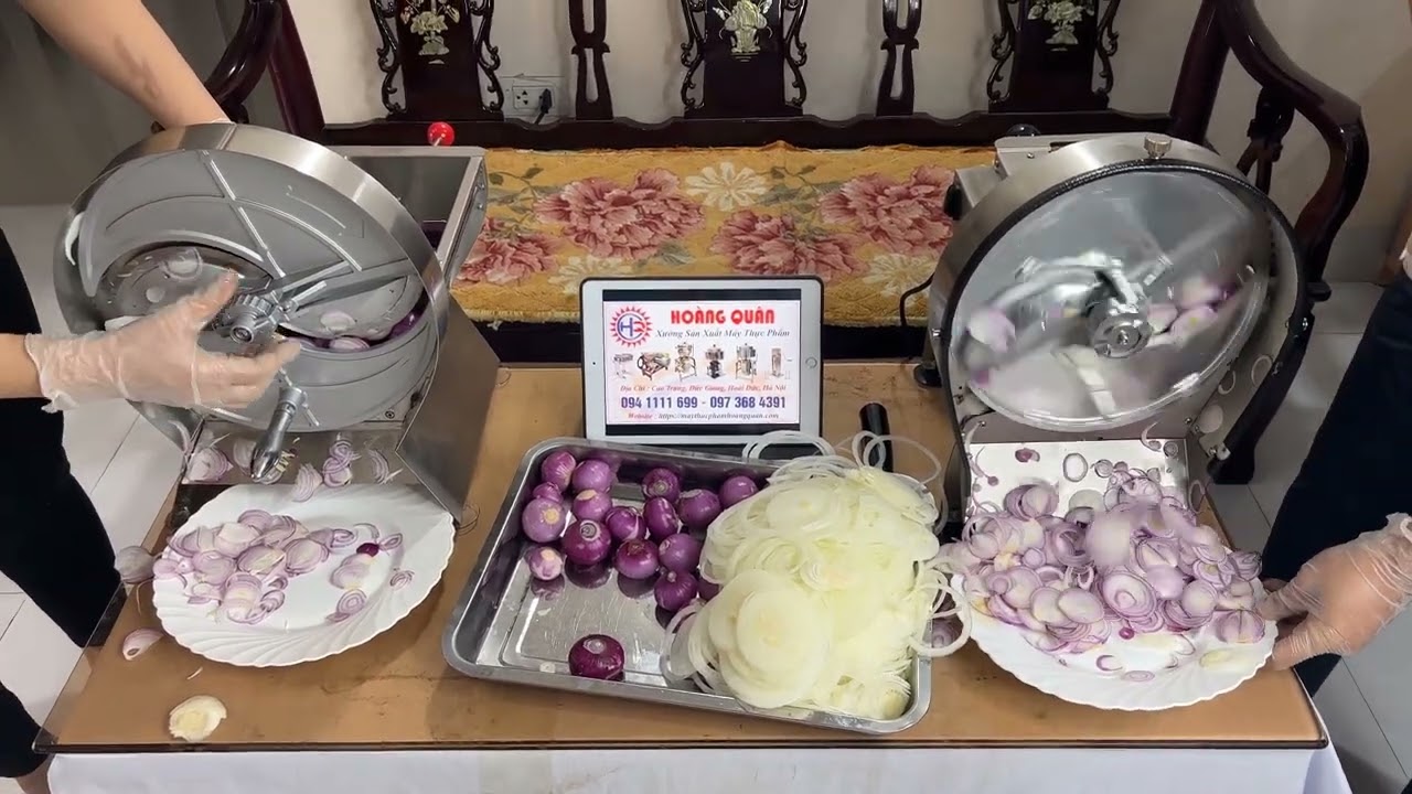 MÁY THÁI HÀNH TÂY, HÀNH PHI   CÓ LÒ XO VÀ ĐIỀU CHỈNH MỎNG DÀY