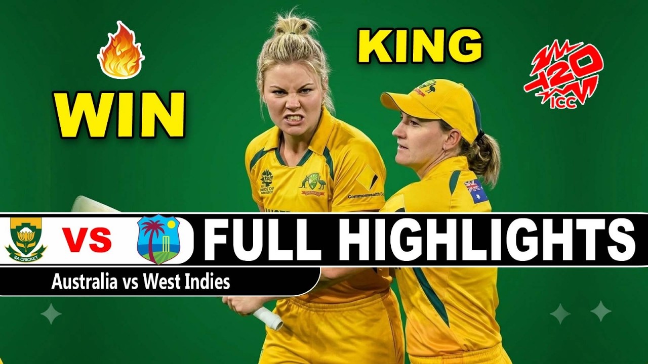 Aus Vs WI Full Highlights Icc T20 World Cup 2026 | Australia Vs West Indies Sami Final Match