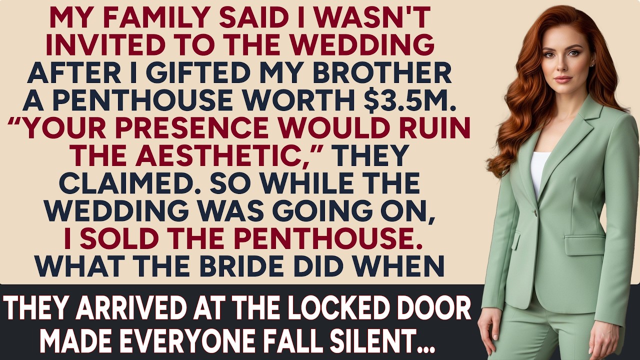 My family said I wasn't invited to his wedding after I gifted my brother a penthouse...