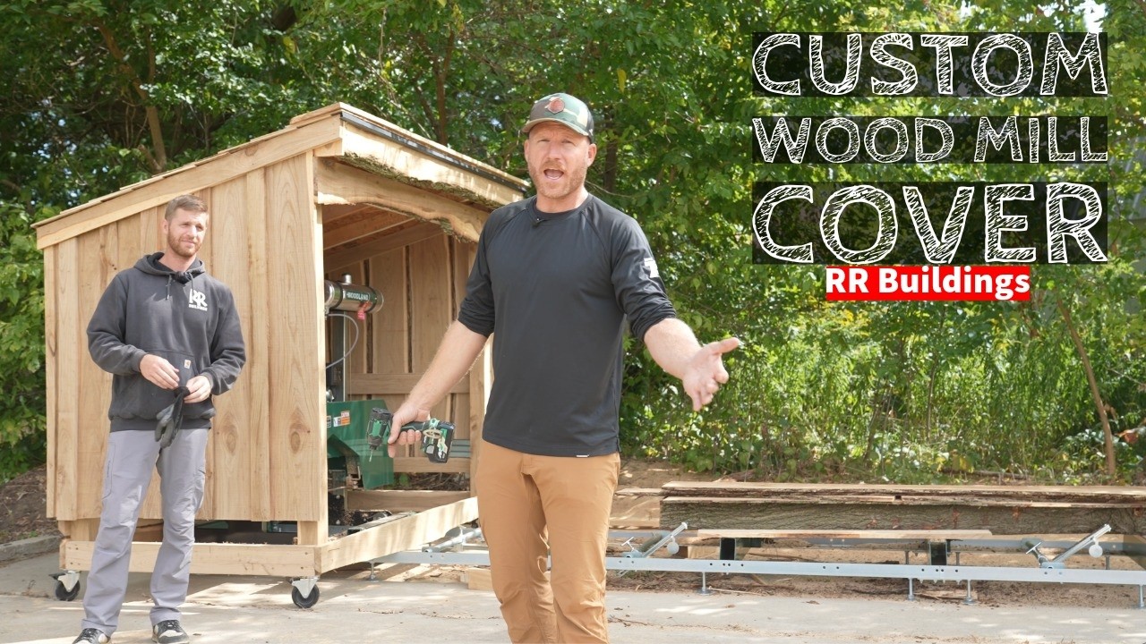 Building a custom wood mill cover with downed Tree from my Backyard