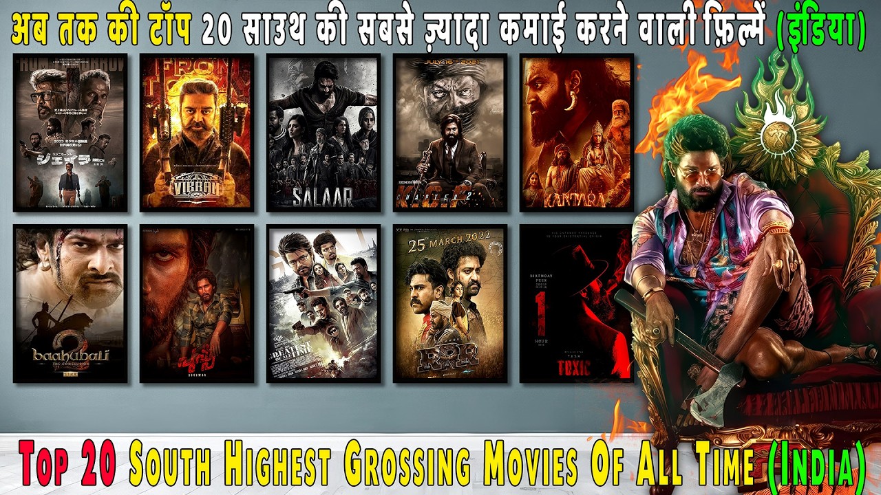 Top 20 South Highest Grossing Movies of All Time (Till 2026) | Indian Box Office Record Breakers 💰🔥