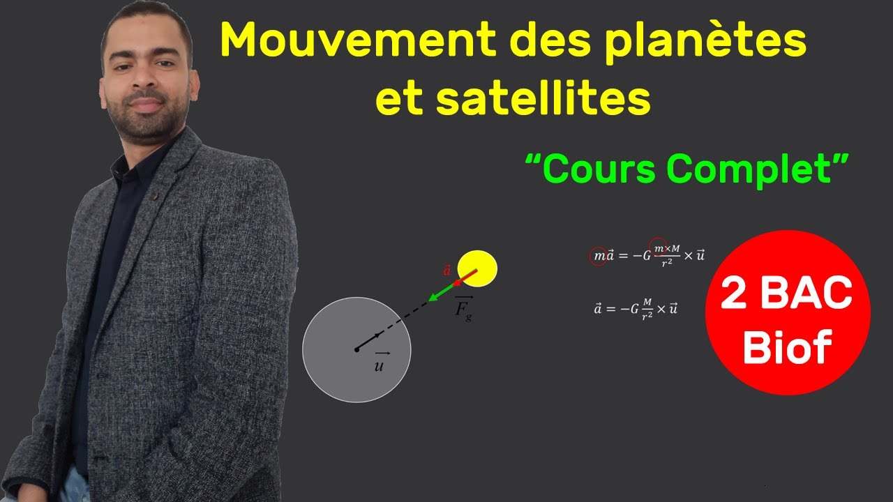 2BAC Biof - Mouvement des planètes et satellites (Cours Complet) - Prof Noureddine
