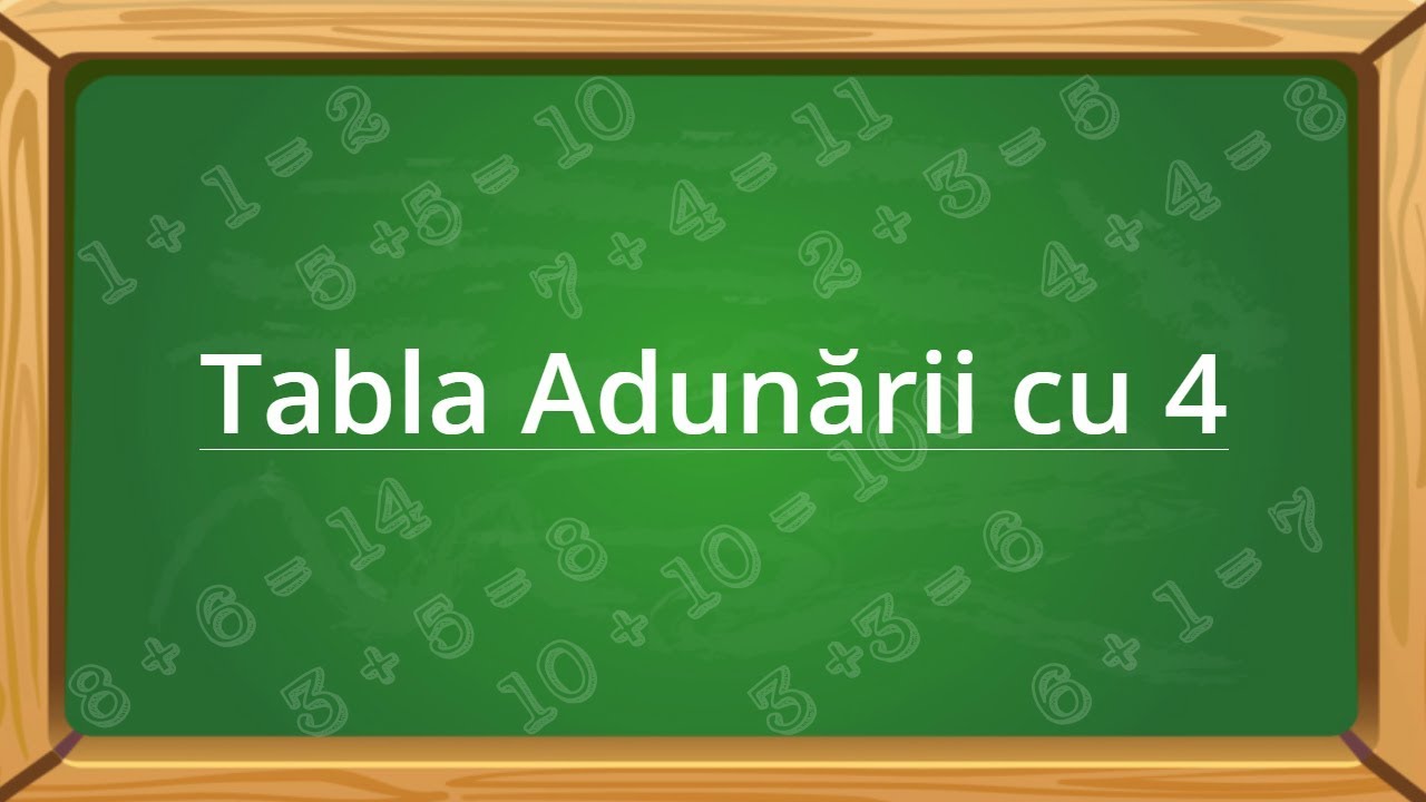 Tabla adunării cu 4 | adunarea cu 4 [video]