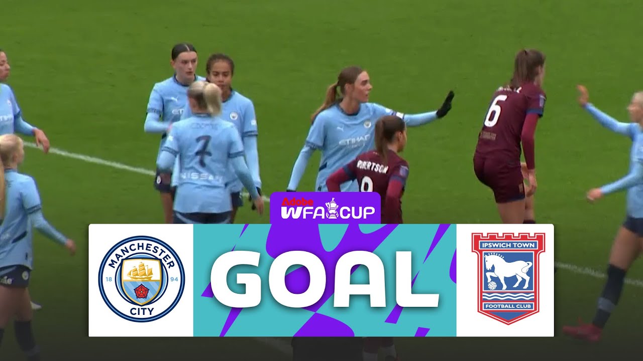 GOAL | Jill Roord | Manchester City 1-0 Ipswich | Fourth Round | Adobe Women's FA Cup 2024-25