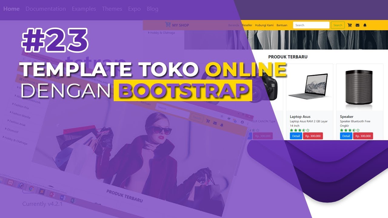 Tutorial Bootstrap #23 Membuat Template Website TOKO ONLINE dengan BOOTSTRAP