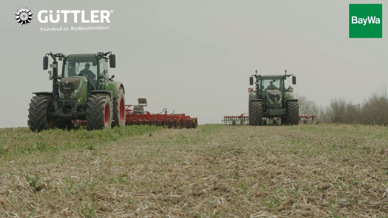 Güttler SuperMaxx 60-7 BIO und Master 770 beim BayWa Zwischenfrucht Feldtag 2022