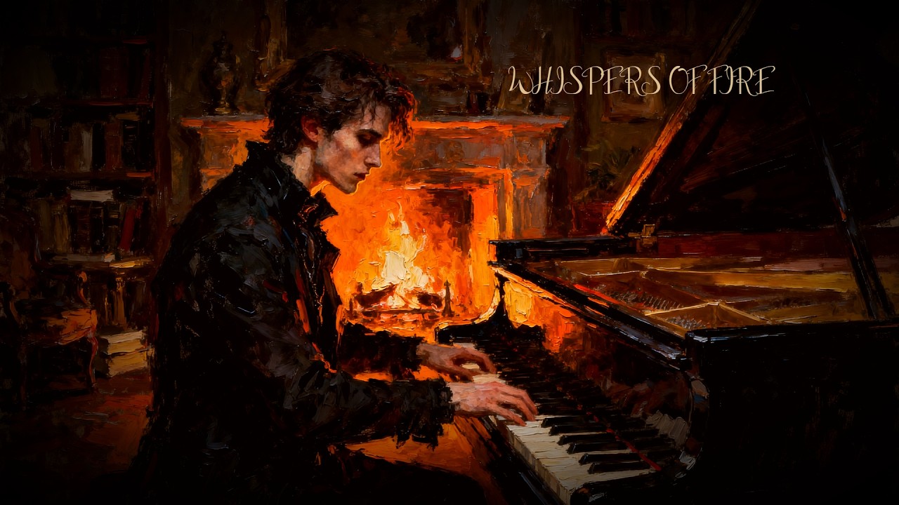 Whispers of the Fireplace 🎹🔥 | Cozy Dark Piano for Reflection & Study