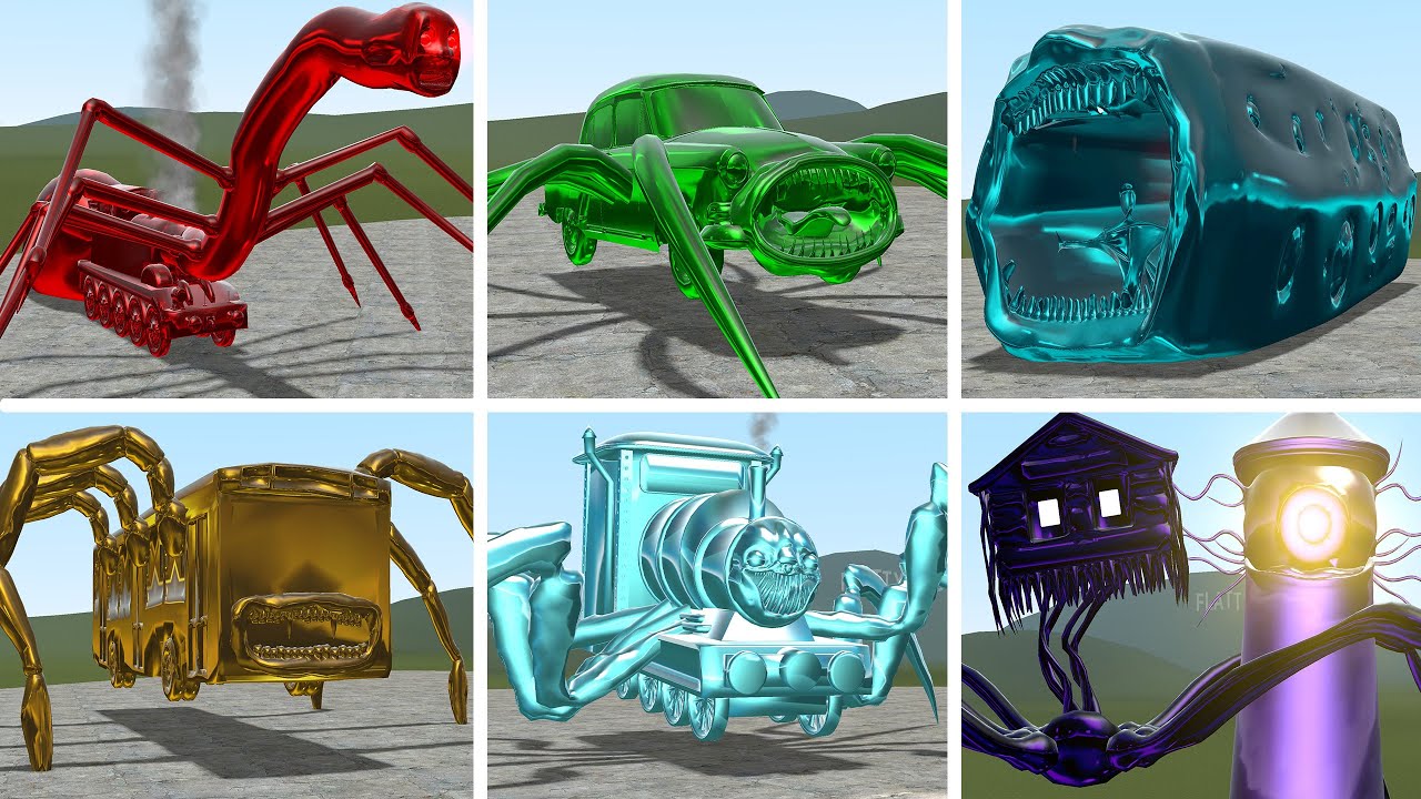 NEW ALL ELEMENTS & COLORS CHOO CHOO CHARLES, CURSED THOMAS, HOUSE HEAD, TRAIN EATER, Others in GMod!