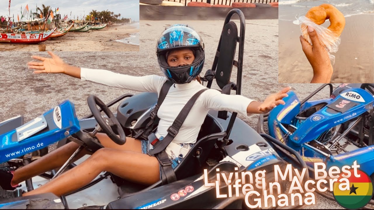 Went Kart Racing For The First Time In Ghana + Chilling At Kokrobite + Fun Day In My Life