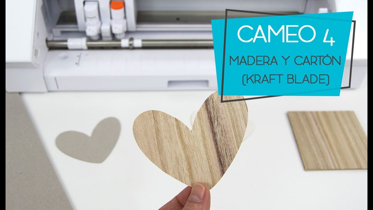 Corte de madera y cartón en Silhouette Cameo 4 (Kraft Blade 3mm)
