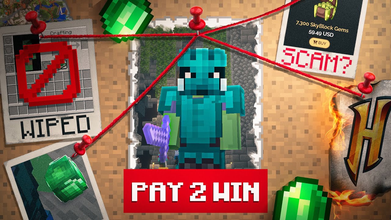 Доказательство того, что Hypixel Skyblock — это игра с принципом «плати, чтобы выиграть»