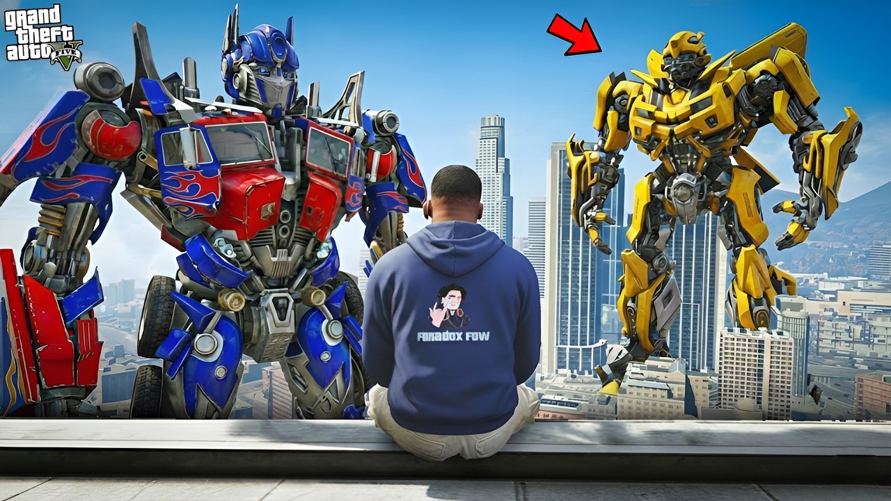 Franklin and Shinchan Meets Transformers For The First Time In GTA 5 | Paradox FTW