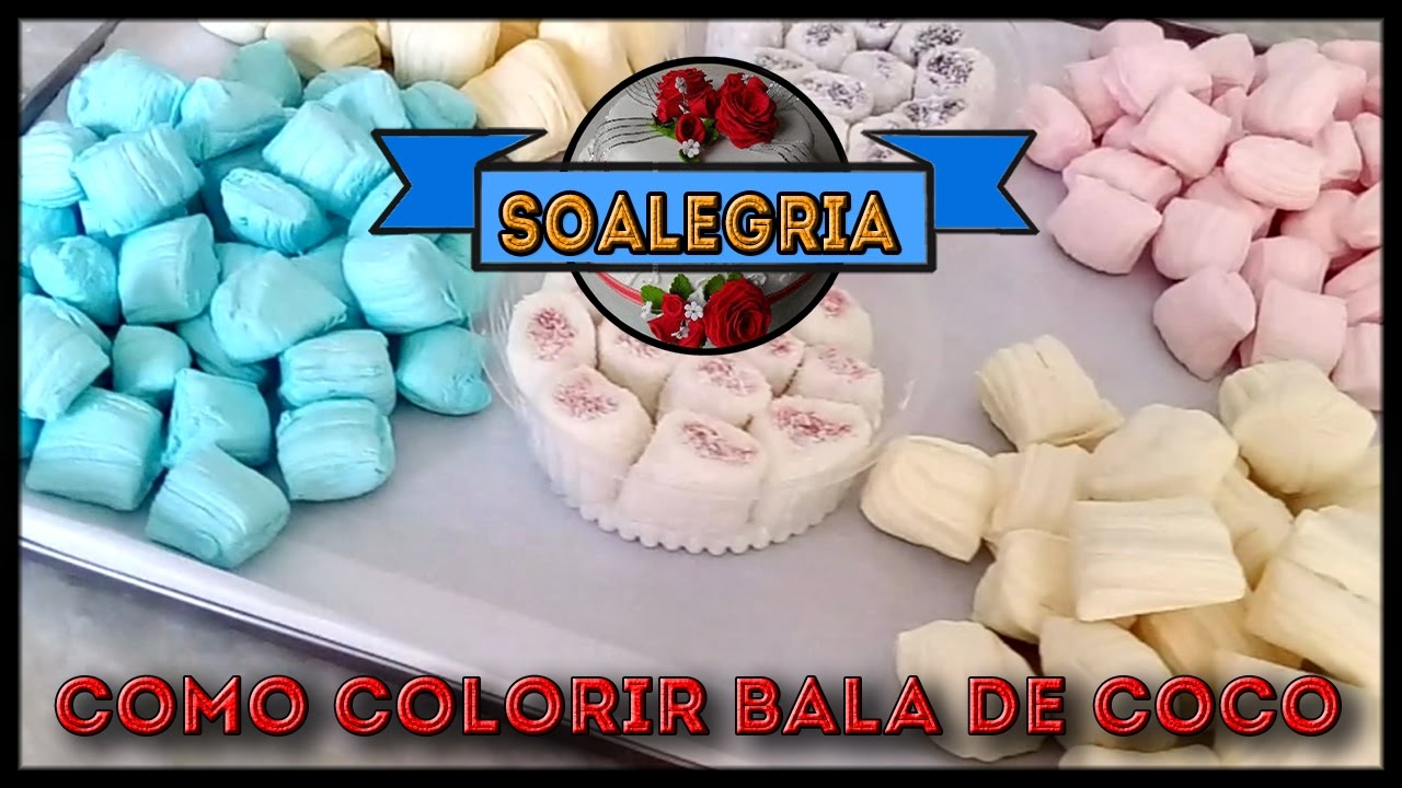 Como colorir bala de coco
