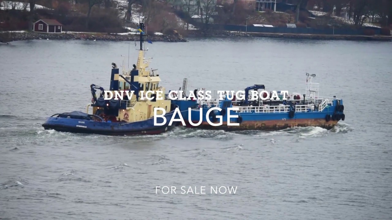 Shipsforsale Sweden DnV Ice class Tug Bauge for sale. B&W Alpha start up engine. Sold.