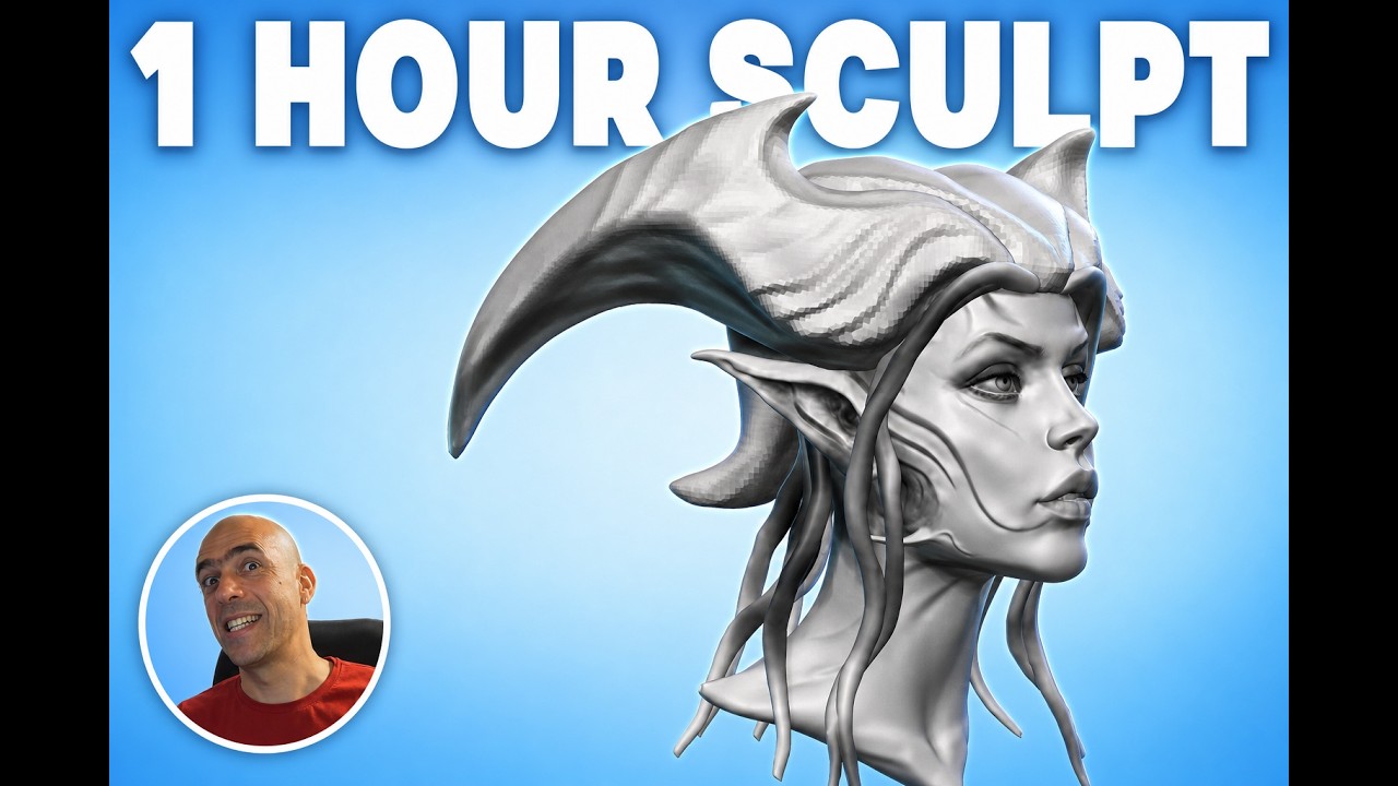 Blender sculpting from random Artstation concept