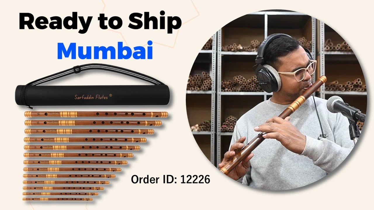 🎶 Ready to Ship  Mumbai | Order ID: 12226 🎶Scale- 13 Bansuri Combo Set Premium Fry Bamboo Flutes