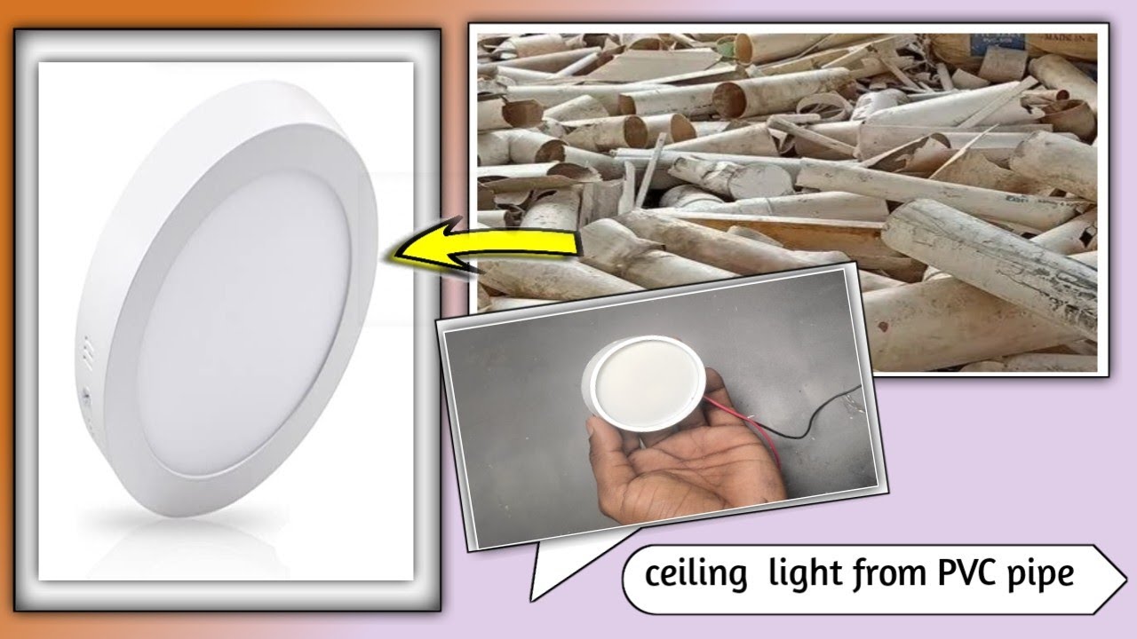 How To Make Cieling Light With PVC Pipe | Make A Handmade Ceiling LED Lights 2023