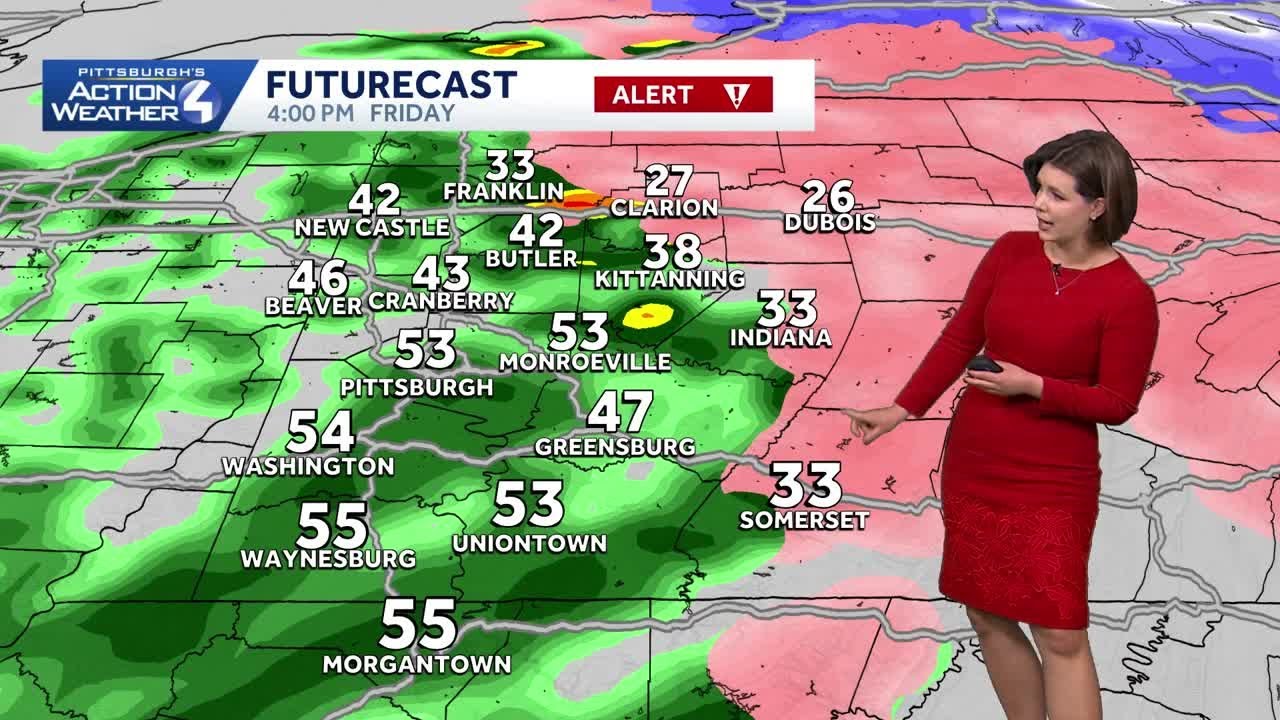 December 26 | Severe Weather Alert Day: Freezing rain continues northeast of Pittsburgh