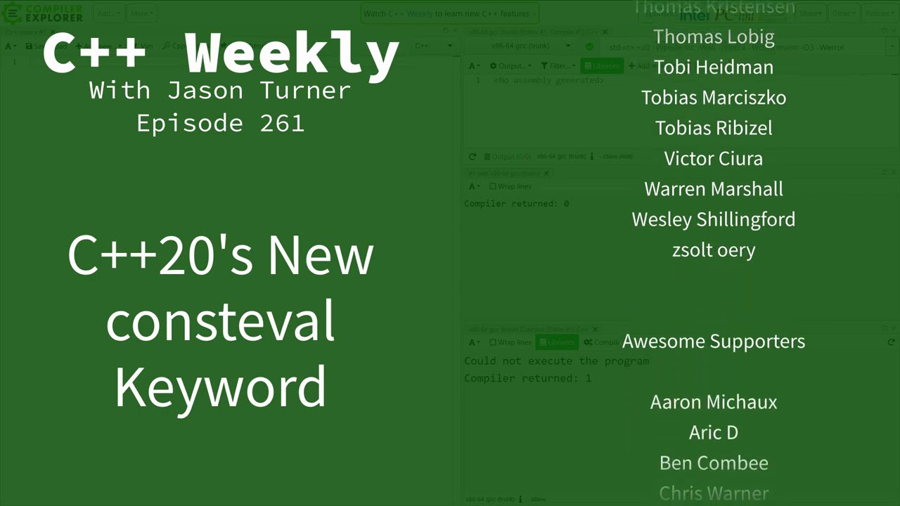C++ Weekly &mdash; Эпизод 261 &mdash; Новое ключевое слово consteval в C++20