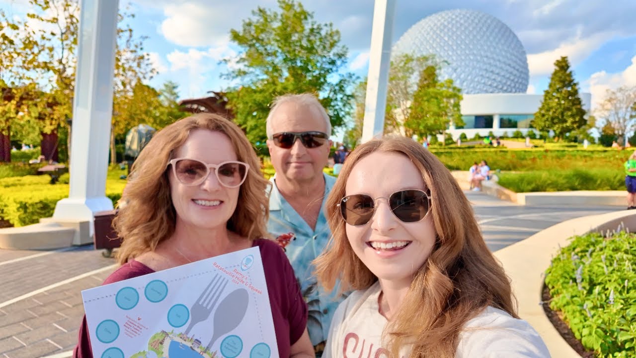 Epcot with my Parents for Food & Wine Remy's Ratatouille Hide & Squeak Scavenger Hunt!