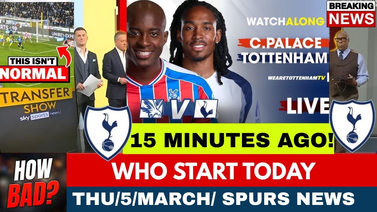 ⛔️HUGE✅ TOTTENHAM MUST WIN! Predicted Lineup vs Crystal Palace
