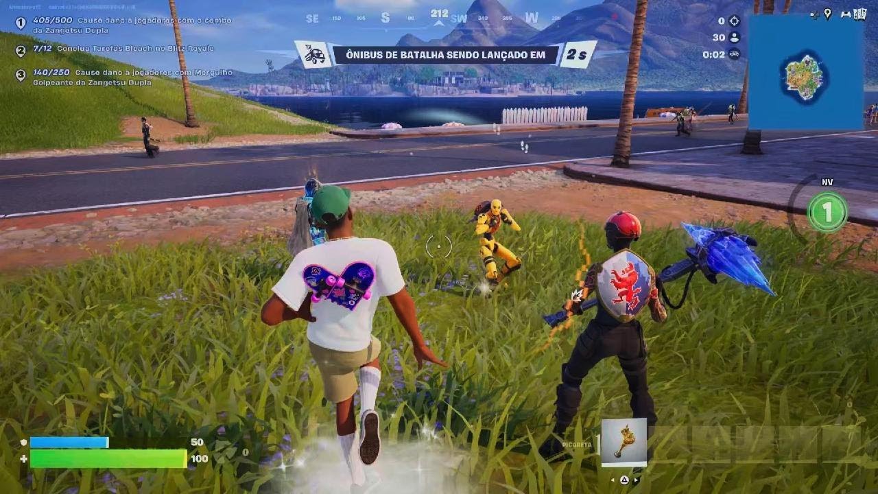 Usando Zangetsu Dupla no Blitz Royale - Fortnite
