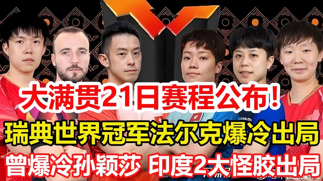 WTT新加坡大滿貫：多位名將已出局！2月21日賽程公布，印度2大怪膠手出局！曾爆冷孫穎莎、陳夢 王藝迪。首位世界冠軍出局！不敵中亞選手止步資格賽。#乒乓球 #tabletennis #桌球