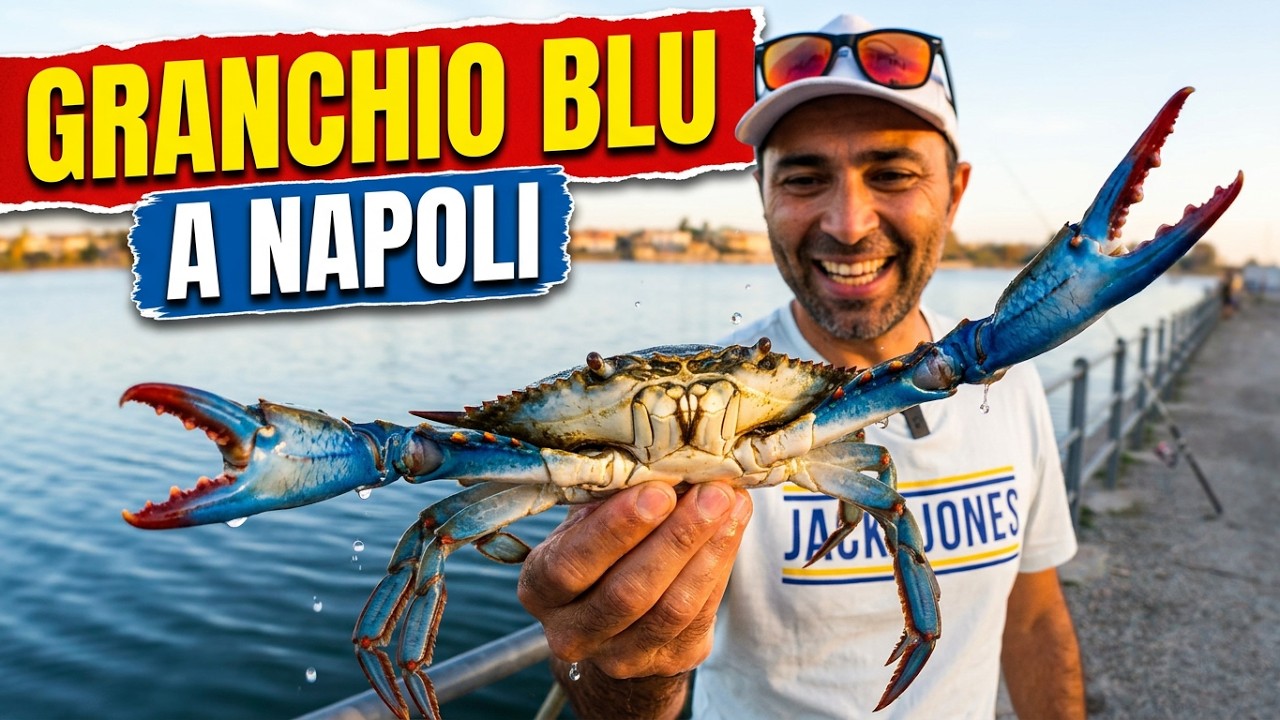 Come pescare il GRANCHIO BLU a NAPOLI #granchioblu #granchio