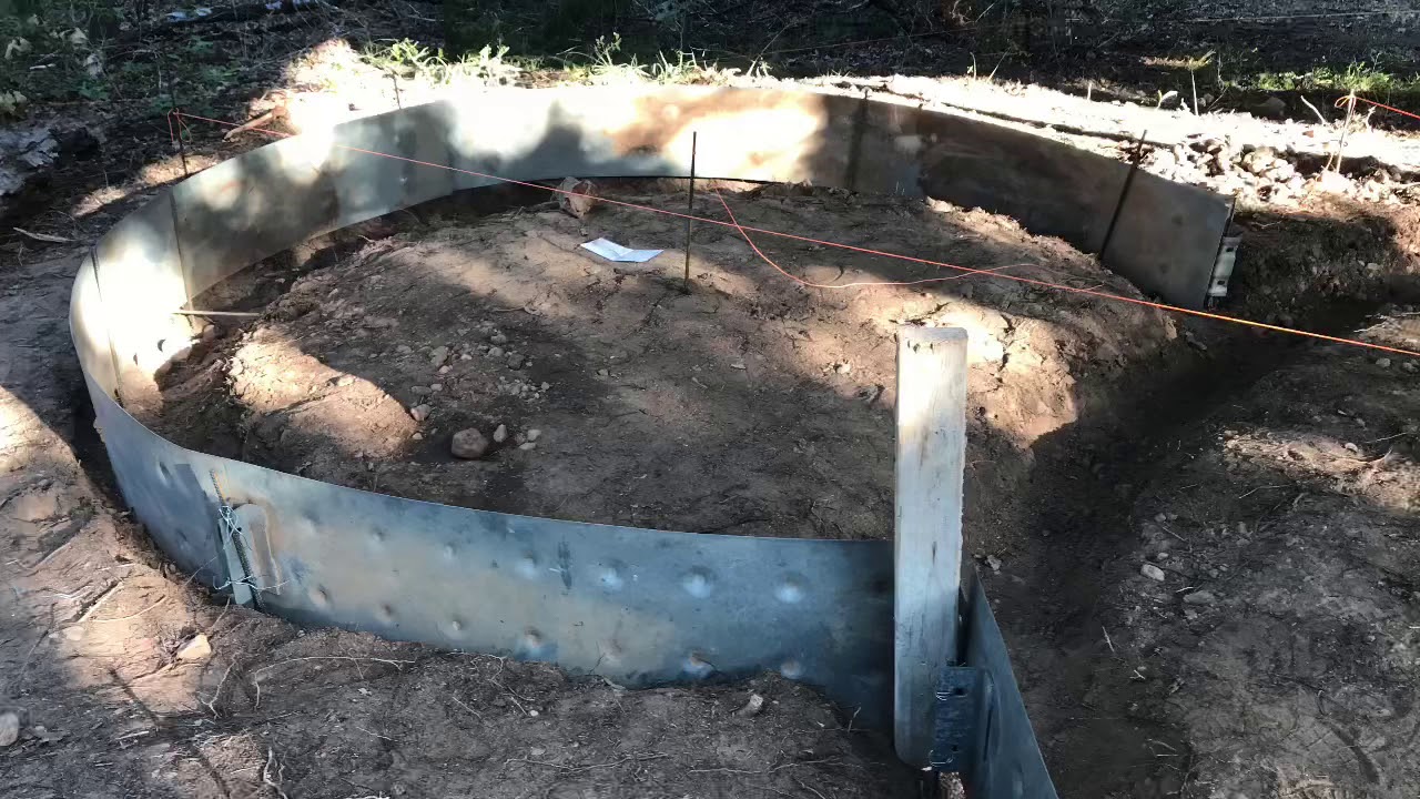 DYI Circular Dome Foundation - Start to finish Photos and Video