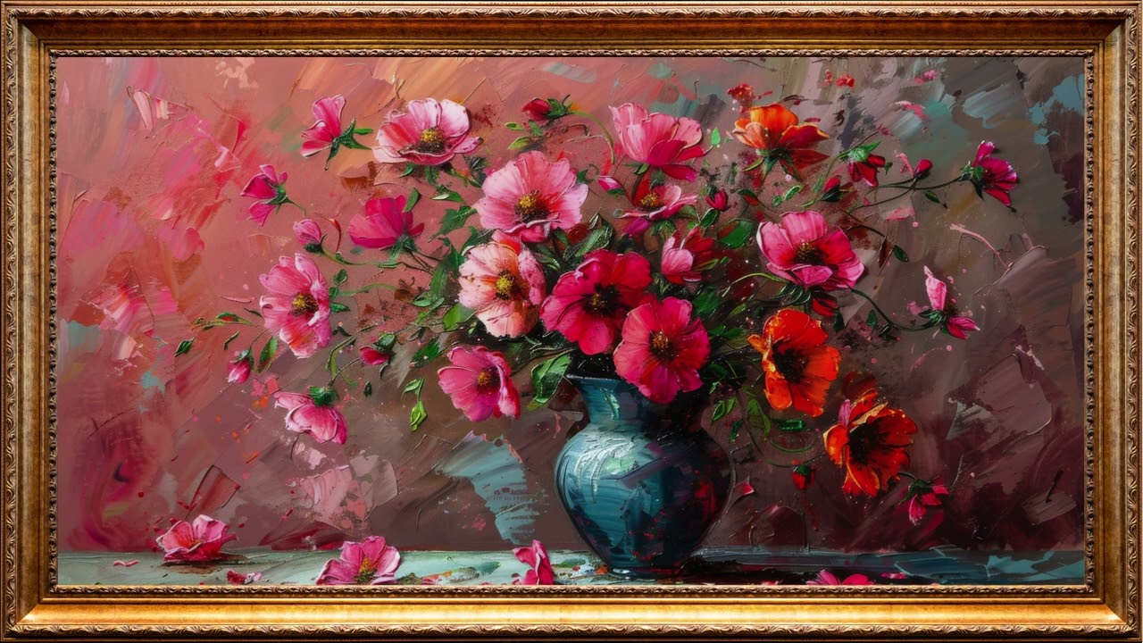 Luxury Art Vintage Oil Painting | Framed Art Aesthetics Screensaver for TV