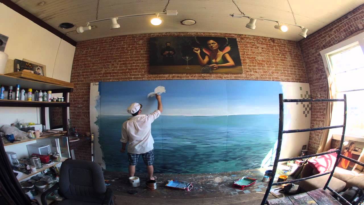 Learn to paint an OCEAN PARADISE mural with JOE PAGAC!