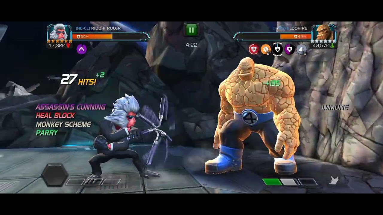 Hit monkey soloes Thing on Shifting Immunity and Polka Dot Power node