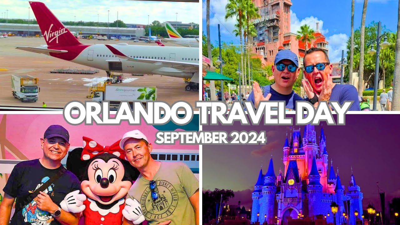 Orlando Florida TRAVEL DAY | Virgin Atlantic Premium Economy | MAN to MCO Walt DIsneyworld Sept 2024