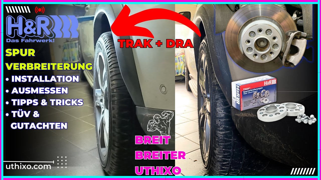 H&R SPURVERBREITERUNG Trak+ DRA - INSTALLATION Mercedes-Benz GLE V167 / Anleitung Distanzscheiben