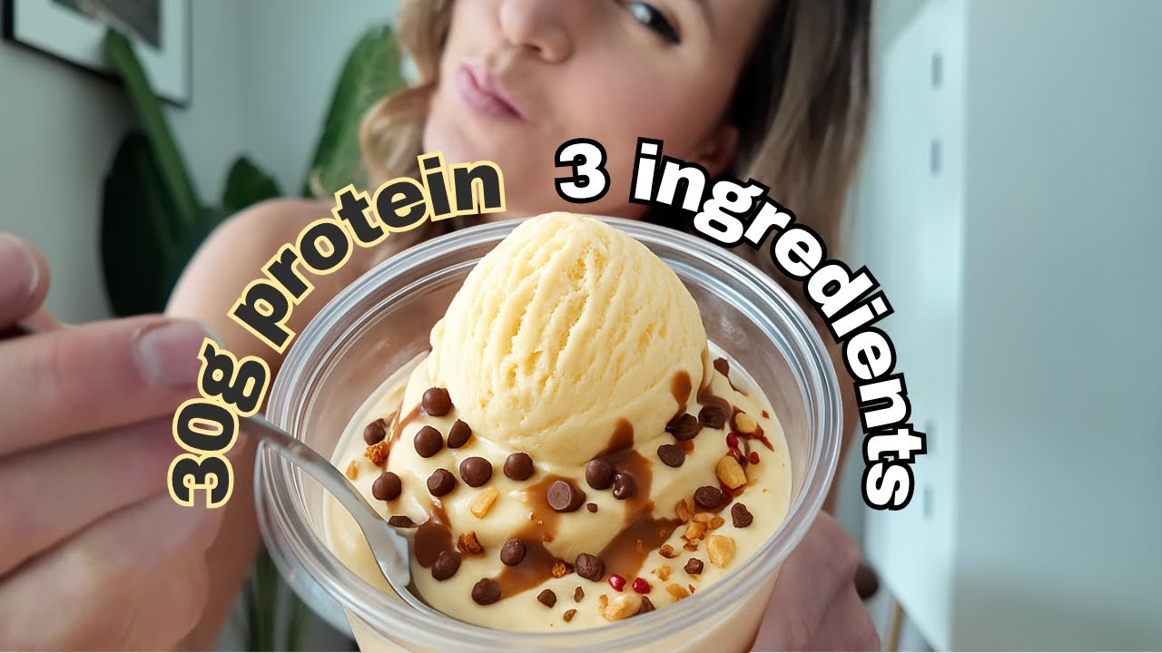 3-Ingredient Protein Ice Cream | 280 Cal & 30g Protein (With OR Without Ninja Creami)