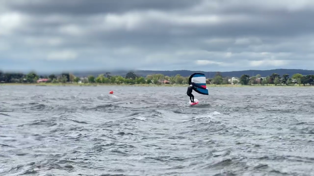 2025 10 22 Windsurfing/wingfoiling Wendo on a big NW  with Dave and Liam
